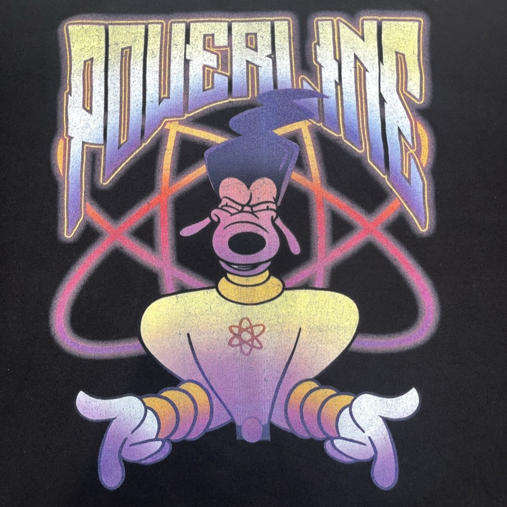 Disney Zuni Sportswear Cotton Powerline Goofy Movie Black T Shirt 2XL